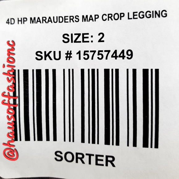 TORRID Harry Potter Marauders Map Crop Legging! NWT! - Picture 8 of 9